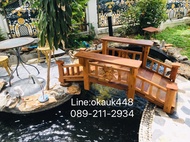 สะพานไม้ขนาด 70x180 cmแต่งบ่อปลา แต่งบ้าน แต่งสวน แต่งร้านกาแฟ วางกลางแจ้งได้ ใช้ไม้จริงไม้เนื้อแข็ง