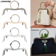 LEMONTRE Purse Clasp Frame, Bag Hardware Vintage Purse Frame Kiss Clasp, Mini Metal Purse Frame DIY 