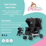 Reclinable Twin Stroller