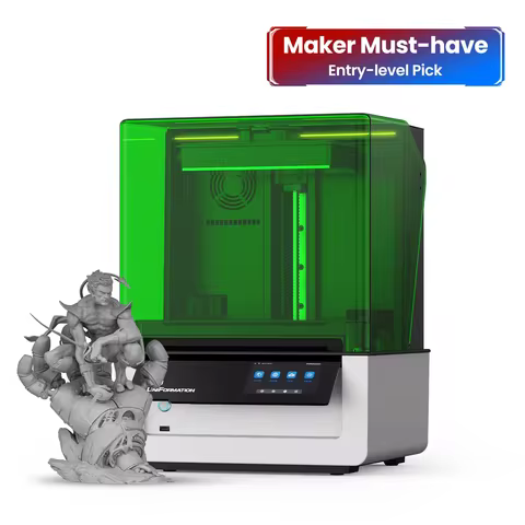 UniFormation GK3(T) 9.6 Inch 16K Mono LCD Resin 3D Printer -Screw Z-axis, Auto Resin Feeding & Heati
