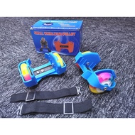 ROLLER SKATE/ ROLLER BLADE ATTACHED TO SHOE WITH FLASHLIGHT