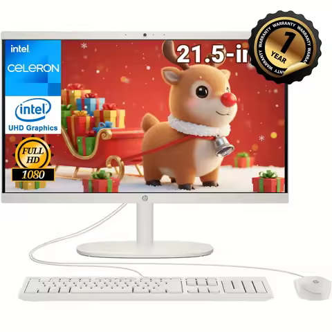 HP 21.5" All-in-One Desktop,Intel Celeron J4025,32GB RAM,2TB SSD,Intel UHD Graphics 600,Windows 11,W