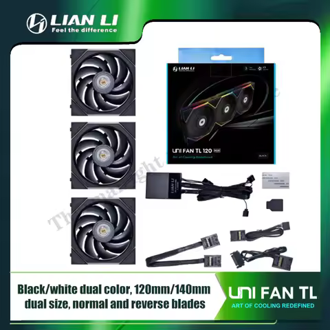 LIAN LI UNI FAN TL120 140 PC Cabinet RGB Radiator Cooler, Gen. 4th Performance Evolution. Forward / 
