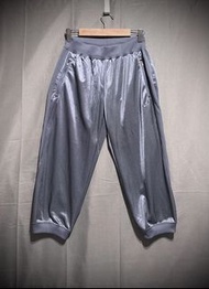 Nike 科技銀灰拉鍊口袋七分運動褲  格雷系寬鬆七分縮口褲 155/62A