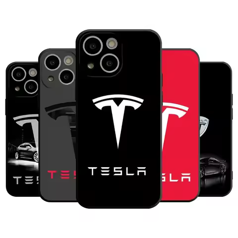 T-Teslaes Car Logo Phone Case For 15 Pro Max For Iphone 14 16 Pro Max 12 Mini 11 13 Pro Xr X Xs 8 7 