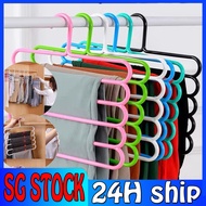 【SG】 5 Layers Multi-Functional Pants Hangers Clothes And Trousers Are Easy To Store Trouser Hanger Clothes Space Saver