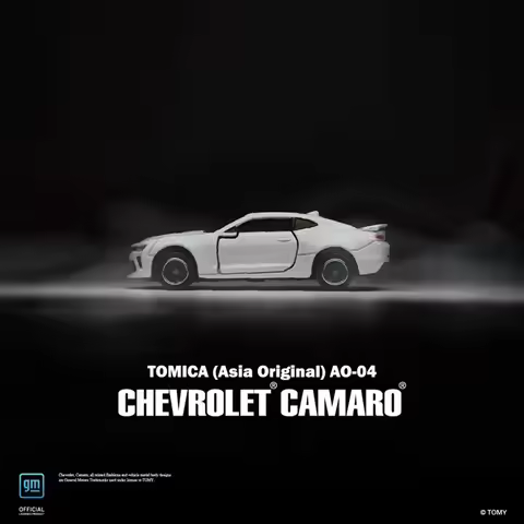 Original TAKARA TOMY Tomica Asia Original AO-04 Chevrolet Camaro White 1/66 Diecast Alloy Muscle Car