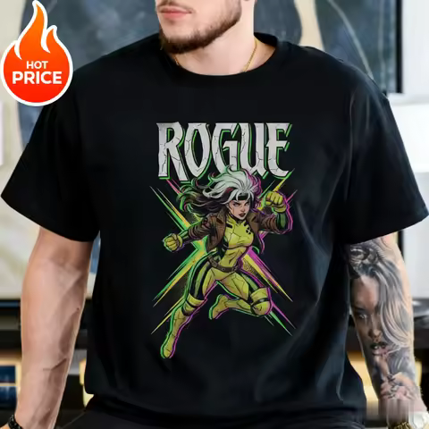 2026 Marvel X-man Rogue B Vintage Wear Oversized Casual Men Women The fabric is breathable and soft.