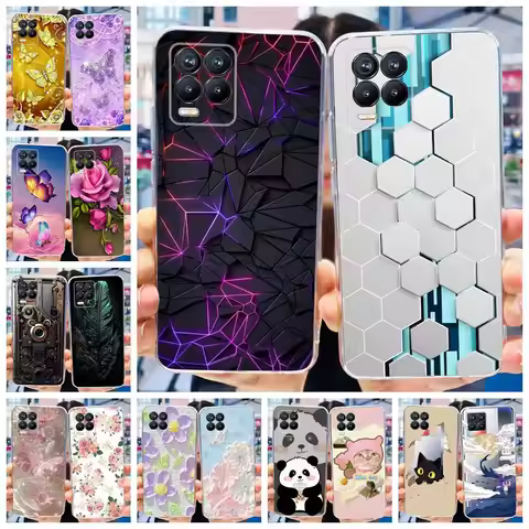 For Realme 8 Case Realme 8 Pro Cover RMX3081 RMX3085 Shockproof Silicone Soft Clear Funda For Realme