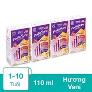 Lốc 4 hộp sữa pha sẵn Abbott PediaSure hương vani 110 ml (1 - 10 tuổi)