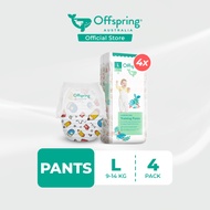 Offspring Fashion Baby Diapers Pants L (144pcs) [4 Packs]