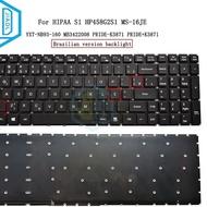 New BR Brazilian Backlit Laptop Replacement Keyboard for MB3422008 YXT-NB93-160 TOPOSH P165 PRIDE-K3