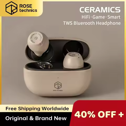 ROSESELSA Rose Technics Ceramics HIFI TWS True Wireless Bluetooth Earphone Earbuds Touch Control Hea
