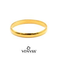 VENYSS Cincin Belah Rotan 2mm++ Perak 925 Sadur Emas 916 Cincin Tunang Cincin Nikah Cincin Lelaki Pe