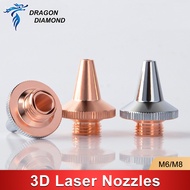 10Pcs/Lot Raytools 3D Fiber Laser Head Cutting Nozzles  M6/M8 D15H19M68 D11.5H15.5M6 Compatible with