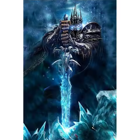 5D Diy Diamond Painting World Of WoW Lllidan Arthas Llidan 3D Cross Stitch Full Square Diamond Embro