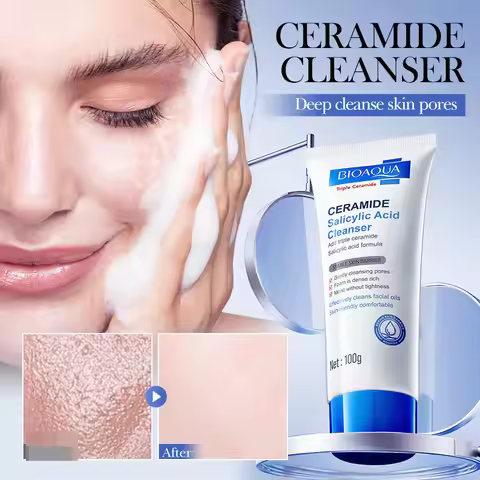 Salicylic Acid Cleansing Facial Cleanser Oil Control Anti-Acne Skin Care Whitening Cleanser Gentle M