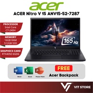 ACER Nitro V 15 ANV15-52-7287 Intel Core C7-240H RTX4050 6GD6 16GB DDR5 512GB 15.6" 165Hz FHD W11 2Y