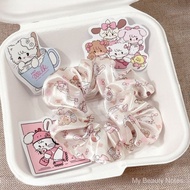 Cream Doughnut Mikko Hair Ring Cute Girl Heart and Sausage Ring Bun Hair Ornament Soft and Adorable 