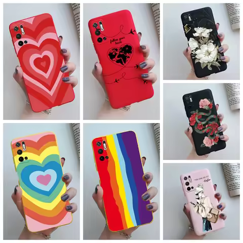 For Xiaomi Redmi Note 10T Case Redmi Note10T 5G Love Heart Soft Silicone Back Cover For Xiaomi Redmi