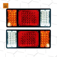 ไฟท้าย 12Vและ24V LED ไฟท้ายไม่มีแป้น ไฟสัญญาณรถยนต์ รถบรรทุก และรุ่นทั่วไป (TriblockPT)