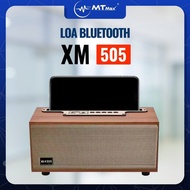 ( SALE ĐÓN TRUNG THU ) Loa Bluetooth Hộp Gỗ XM505 Thiết Kế Cổ Điển Sang Trọng Có Giá Để Điện Thoại Â