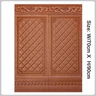 Wallpaper Dinding Motif Pintu Wallpaper Sticker Foam Dinding 70*90cm Wallfoam 3D Emboss Dekorasi Kam