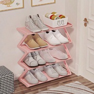 1pc-Z-Shaped Shoe Rack - Suitable For Storing Children's And Babies' Shoes, A Space-Saving Foldable