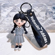 NEXUS Silicone Addams Family Keychain Thing Hand Action Figure Wednesday Keyring Bag Keyring Anime D