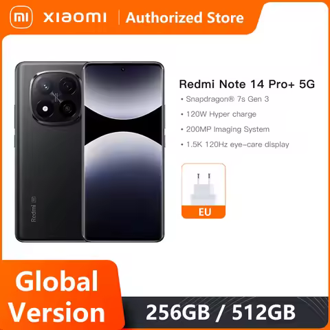 Xiaomi Redmi Note 14 Pro+ Plus 5G Global Version Cell Phone 200MP AI Camera Snapdragon 7s Gen 3 120W