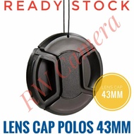 Lens Cap Polos 43mm Lens Cap 43 mm Fuji XF XC 35mm F2 23mm F2 Front