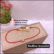 Diamond red line bracelet lucky charm 18k gold plated stainless 18k gold bracelet