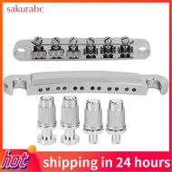 Sakurabc Electric Guitar Bridge Full Set 12 String Zinc Alloy Silver Parts