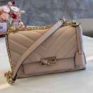 Michael Kors Cece 裸粉 絎縫皮革肩背包