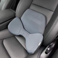 Exgel Car Seat Cushion Gel Filled Leather Backrest Support Automobile Comfortable Lumbar Pillow Natu