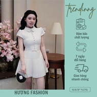 Huong Fashion luxury pleated dress