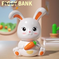 [Phenovo] Bunny Piggy Bank Money Box Saving Box Figurine Money Saving Box Sculpture for