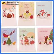 6 Sets Christmas -up Card Xmas Gift Cards Bulk Paper Blessing Prime Decorative Creative Greeting Festival zhenghtr