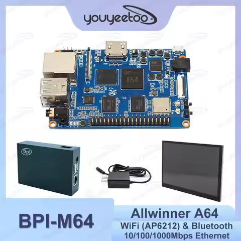 Banana Pi BPI-M64 Allwinner A64 2GB DDR3 8G eMMC 4 Core Processor Motherboard MIPI LCD Single Board