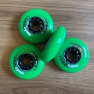 POWERSLIDE - Green Spinner 80mm/88a 4-pack Inline Skate Wheels