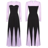 【Jime Shops】 Womens Mermaid Costume Halloween Party Masquerade Role Play Long Sleeve A-Line Maxi Dre