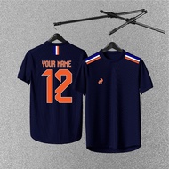 Tshirt Baju Jersey Custom Name Jersi Print Nama No Lelaki Perempuan Lengan Panjang Long Sleeve 2xs-7