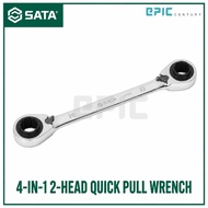 [SATA] 4-IN-1 2-Head Quick Pull Wrench | Professional Double Box Ratcheting Wrench | 46621 / 46622 /