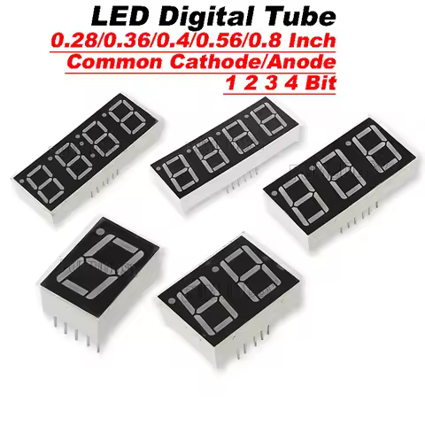 LED Digital Tube 0.28/0.36/0.4/0.56/0.8 Inch Common Cathode/Anode 1 2 3 4 Bit 10 Segment Digital Bar