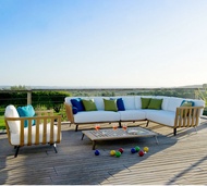 โซฟาไม้สักกลางแจ้ง BUNISE P41 - เก้าอี้พักผ่อนหวายสุดหรู สำหรับวิลล่า สวน โรงแรม และระเบียง