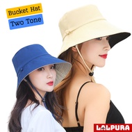 Topi Bucket Hat Cap Women Topi Wanita Summer Hat Sun Hat Beach Double Sided Hat Black Hat Red Fishin
