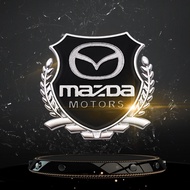 1คู่3D แต่งรถโลหะประตูด้านข้างป้ายสติกเกอร์หน้าต่างด้านข้างสติ๊กเกอร์ตรายี่ห้อติดรถยนต์สำหรับ Mazda