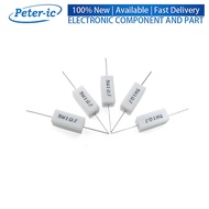 (5pcs) 5W 5% Cemento Resistor Power Resistance 1R 2.2R 3.3R 4.7R 10R 47R 68R 100R 1K 10K 22K 47K 68K