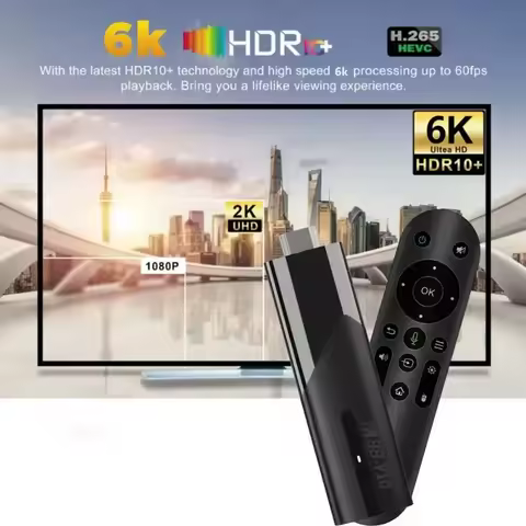 M98 Y10 Smart TV Stick Android 13 ATV Allwinner H618 2.4G/5G Dual WIFI Airplay Preinstalled APP TV S