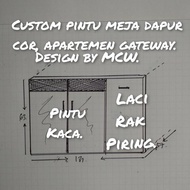 PINTU MEJA DAPUR COR/PINTU KITCHEN SET BAWAH/LACI RAK PIRING DAPUR BWH